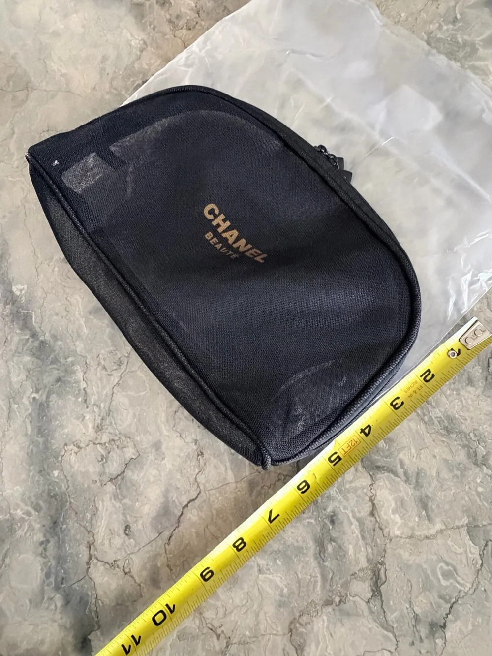 CHANEL GWP Black Beaute Small Mesh Pouch